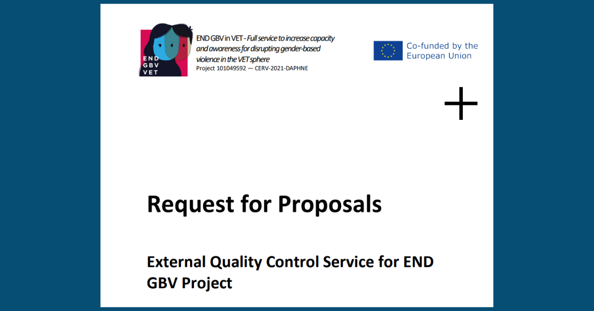 Call for Tender – External Quality Control Services (CERV-DAPHNE _ END GBV in VET)