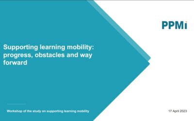 Validation workshop of the study ‘Supporting learning mobility: progress, obstacles and way forward’, coordinated by PPMI – Brussels, Belgium
