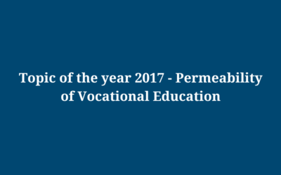 Topic of the Year 2017 – Permeability of Vocational Education