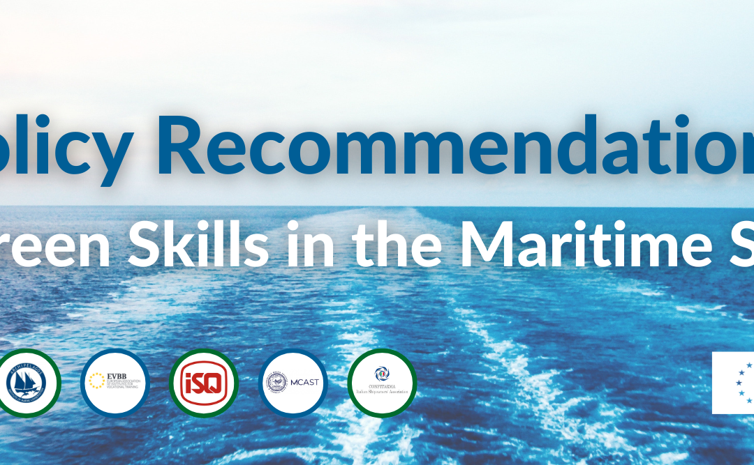 UP-SAILING – Policy Recommendations for Green Skills in the Maritime Sector